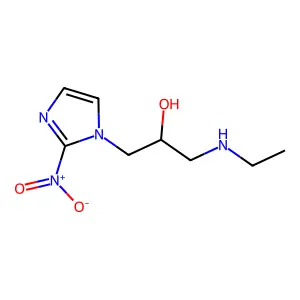 1-(Ethylamino)-3-(2-nitro-1H-imidazol-1-yl)propan-2-ol structure