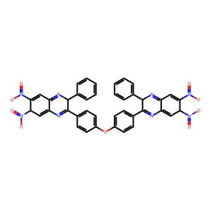 3,3'-[Oxydi(4,1-phenylene)]bis(6,7-dinitro-2-phenyl-2,6-dihydroquinoxaline) structure