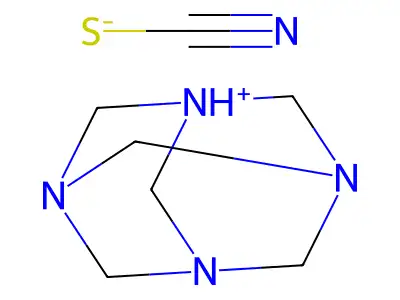 1,5,7-Triaza-3-azoniatricyclo[3.3.1.13,7]decane thiocyanate structure