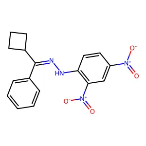 N-[[cyclobutyl(phenyl)methylidene]amino]-2,4-dinitroaniline structure