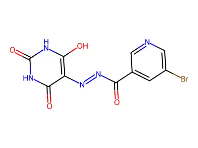 5-bromo-N'-(2,4,6-trioxotetrahydro-5(2H)-pyrimidinylidene)nicotinohydrazide structure