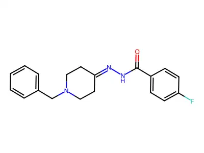 4-Fluorobenzoic acid 2-[1-(phenylmethyl)-4-piperidinylidene]hydrazide structure