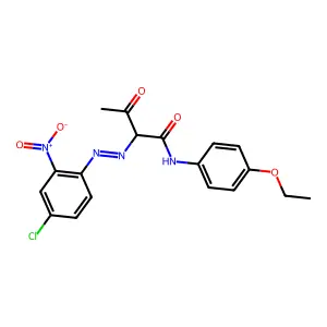 Butanamide, 2-(2-(4-chloro-2-nitrophenyl)diazenyl)-N-(4-ethoxyphenyl)-3-oxo- structure