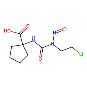 Cyclopentanecarboxylic acid, 1-((((2-chloroethyl)nitrosoamino)carbonyl)amino)- structure