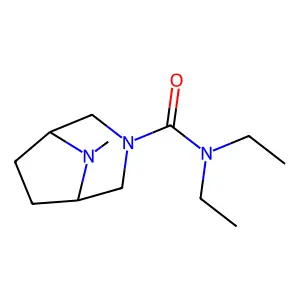 N,N-diethyl-8-methyl-3,8-diazabicyclo[3.2.1]octane-3-carboxamide structure