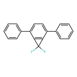 Bicyclo(4.1.0)hepta-1,3,5-triene, 7,7-difluoro-2,5-diphenyl- structure