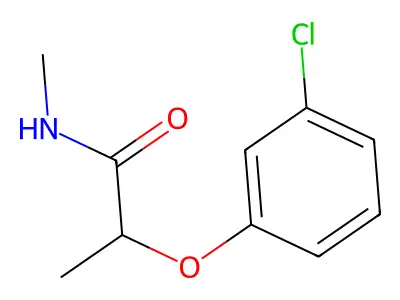 2-(3-chlorophenoxy)-N-methylpropanamide structure
