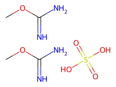 甲脒酸甲酯硫酸盐(1:1) structure