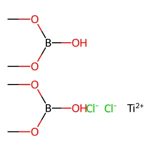 Dichlorobis(dimethyl orthoborato-O'')titanium structure