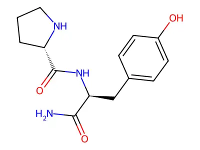 L-Tyrosinamide, L-prolyl- structure