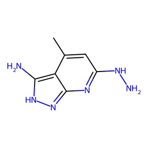 6-hydrazinyl-4-methyl-2H-pyrazolo[3,4-b]pyridin-3-amine structure