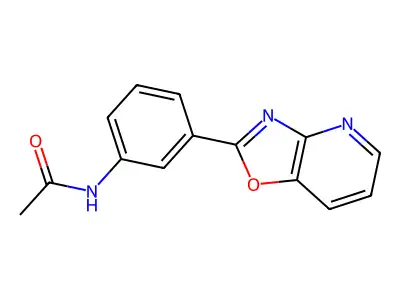 N-(3-(Oxazolo[4,5-b]pyridin-2-yl)phenyl)acetamide structure