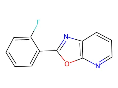Oxazolo(5,4-b)pyridine, 2-(2-fluorophenyl)- structure