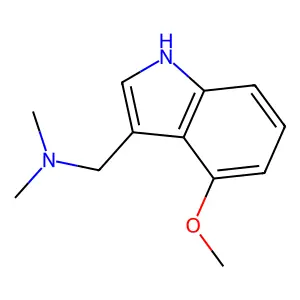 [(4-methoxy-1H-indol-3-yl)methyl]dimethylamine structure