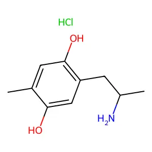 2-(2-Aminopropyl)-5-methyl-1,4-benzenediol hydrochloride structure