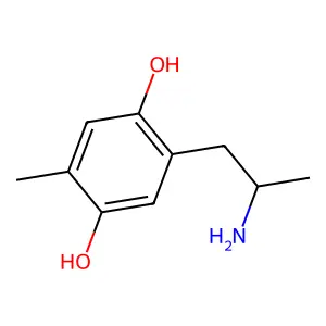 1-(2,5-Dihydroxy-4-methylphenyl)-2-aminopropane structure
