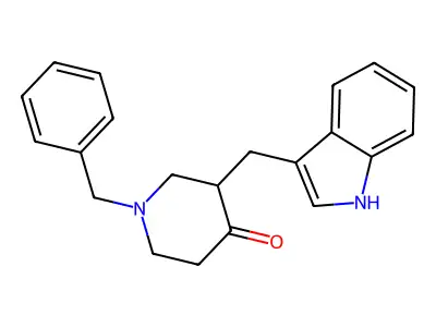 4-Piperidinone, 1-benzyl-3-(1H-indol-3-ylmethyl)- structure