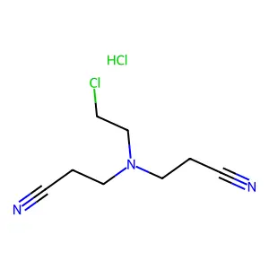 Propanenitrile, 3,3'-((2-chloroethyl)imino)bis-, monohydrochloride structure