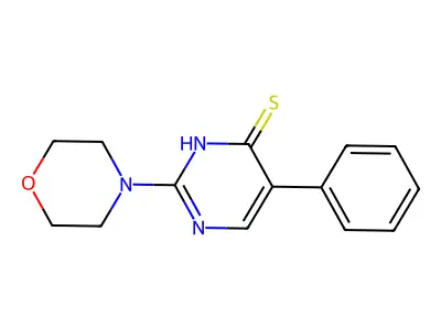 2-(Morpholin-4-yl)-5-phenylpyrimidine-4-thiol structure