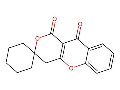 spiro[4H-pyrano[4,3-b]chromene-3,1'-cyclohexane]-1,10-dione structure