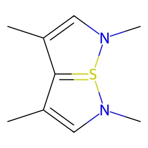 Isothiazolo(5,1-e)isothiazole-7-s(iv), 1,6-dihydro-1,2,5,6-tetramethyl- structure