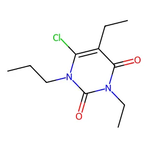 1-Propyl-3,5-diethyl-6-chlorouracil structure