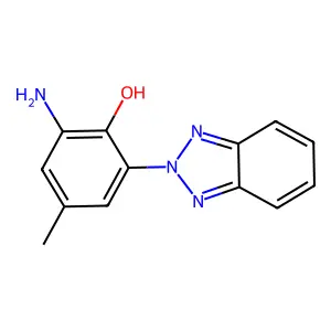 2-Amino-6-(2H-1,2,3-benzotriazol-2-yl)-4-methylphenol structure