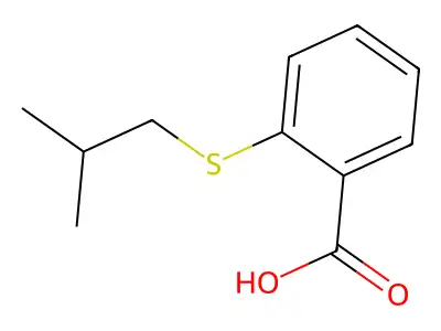 2-[(2-Methylpropyl)sulfanyl]benzoic acid structure