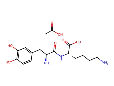 L-Lysine, N(sup 2)-(3-hydroxy-L-tyrosyl)-, monoacetate (salt), dihydrate structure