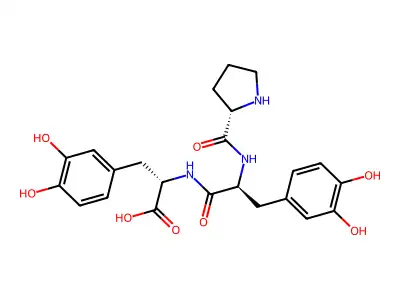 L-Tyrosine, 3-hydroxy-N-(3-hydroxy-N-L-prolyl-L-tyrosyl)-, hydrate (2:1) structure