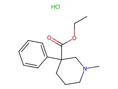 beta-Pethidine hydrochloride structure