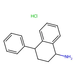 1-Naphthylamine, 1,2,3,4-tetrahydro-4-phenyl-, hydrochloride, (E)- structure