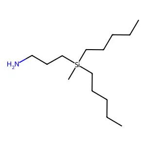 1-Propanamine, 3-(dipentylmethylsilyl)- structure