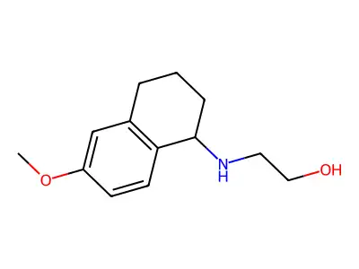 2-((1,2,3,4-Tetrahydro-6-methoxy-1-naphthalenyl)amino)ethanol structure