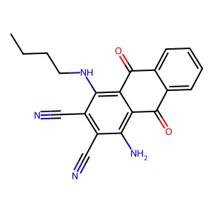 1-Amino-4-(butylamino)-9,10-dihydro-9,10-dioxoanthracene-2,3-dicarbonitrile structure