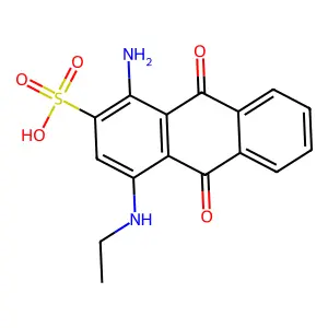 4-Amino-1-(ethylamino)-5,6-dioxophenanthrene-3-sulfonic acid structure