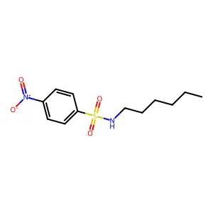 N-hexyl-4-nitrobenzenesulfonamide structure