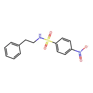 4-硝基-N-苯乙基苯磺酰胺 structure