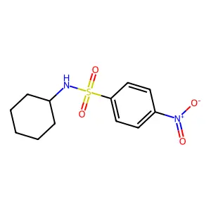N-cyclohexyl-4-nitrobenzenesulfonamide structure