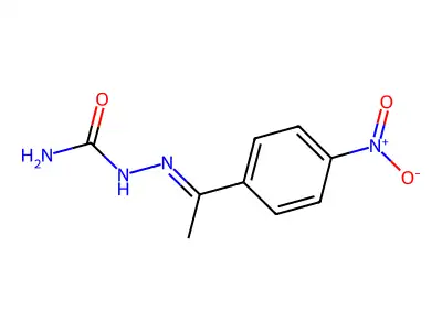 [1-(4-Nitrophenyl)ethylideneamino]urea structure