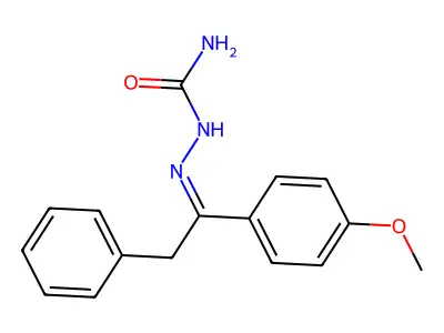 Hydrazinecarboxamide,2-[1-(4-methoxyphenyl)-2-phenylethylidene]- structure