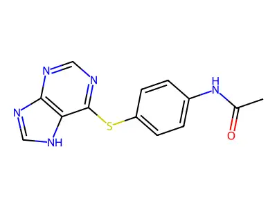 N-[4-(7H-purin-6-ylsulfanyl)phenyl]acetamide structure