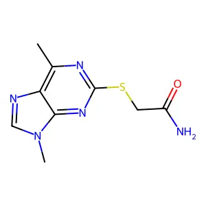 Acetamide, 2-[(6,9-dimethyl-9H-purin-2-yl)thio]- structure