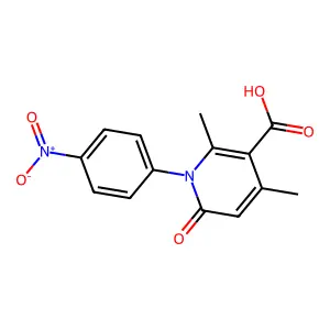 2,4-Dimethyl-1-(4-nitrophenyl)-6-oxo-1,6-dihydropyridine-3-carboxylic acid structure