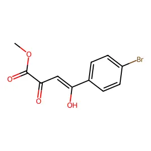 methyl (E)-4-(4-bromophenyl)-4-hydroxy-2-oxobut-3-enoate structure