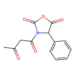 2,5-Oxazolidinedione, 3-(1,3-dioxobutyl)-4-phenyl-, (R)- structure