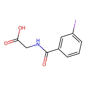 Glycine, N-(3-iodobenzoyl)- structure