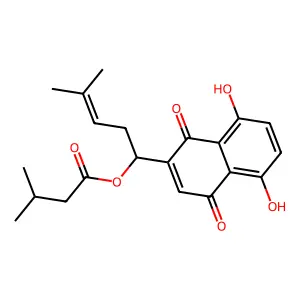 Isovalerylshikonin structure