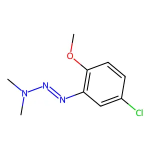 N-[(5-chloro-2-methoxyphenyl)diazenyl]-N-methylmethanamine structure