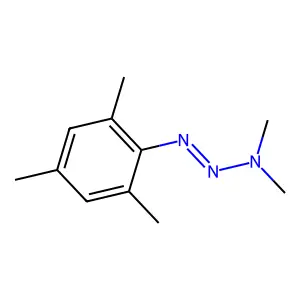(1E)-3,3-Dimethyl-1-(2,4,6-trimethylphenyl)triaz-1-ene structure